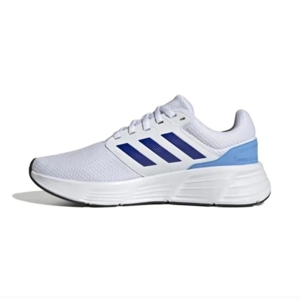 NEW Adidas Galaxy 6 Men's Cloudfoam Running Shoes Size 10 White Blue 3 Stripes
